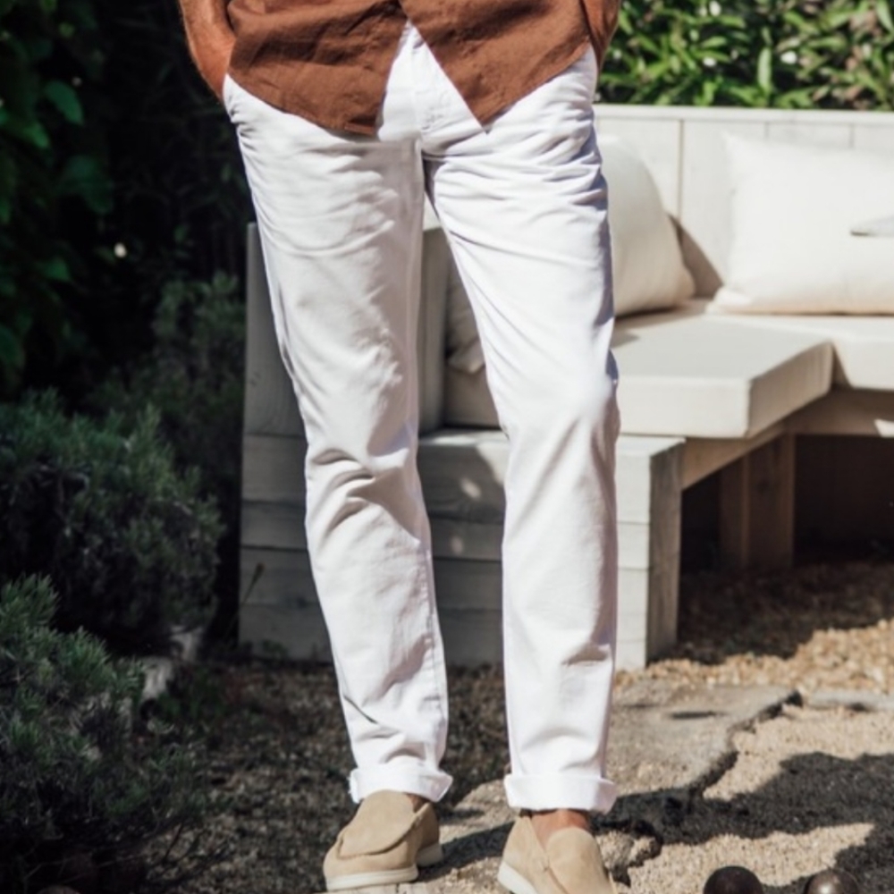 Men's white trousers